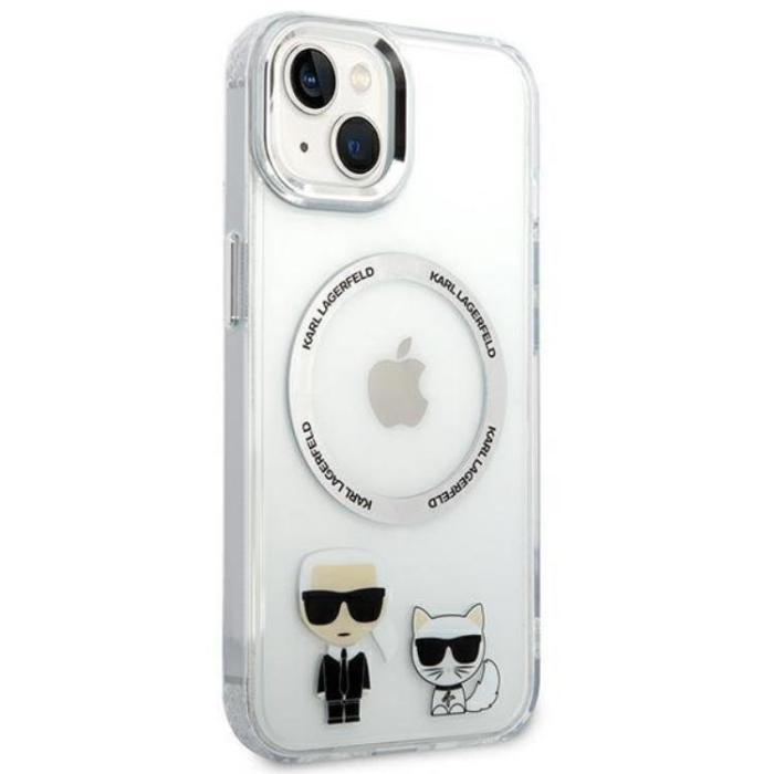 KARL LAGERFELD - Karl Lagerfeld iPhone 14 Plus Skal Magsafe Karl & Choupette Aluminum