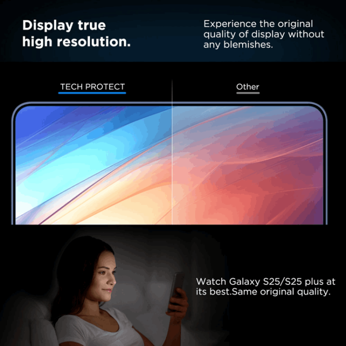 Tech-Protect - [2-Pack] Galaxy S25 Plus Härdat Glas Skärmskydd Quick Set