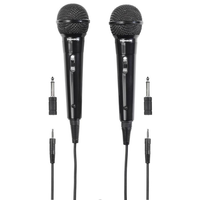UTGATT - THOMSON Mikrofon M135D Dynamisk Svart 2-pack