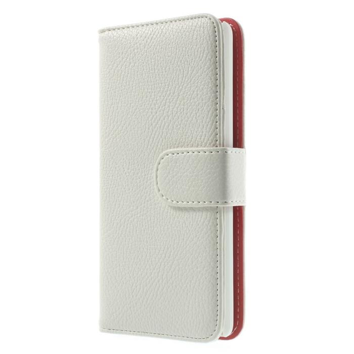OEM - Lychee Embossed Plånboksfodral till LG G3 S - Vit