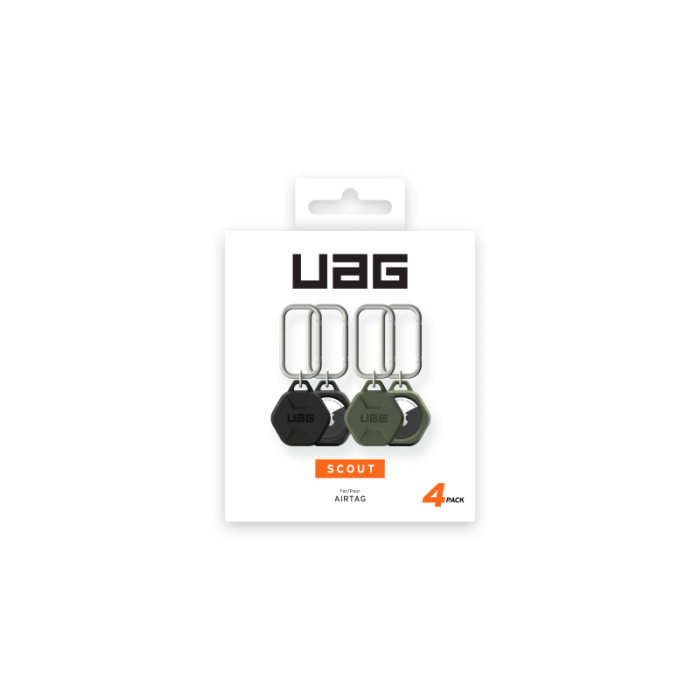 UTGATT1 - UAG - Apple AirTags Scout 4 pack - Black/Olive
