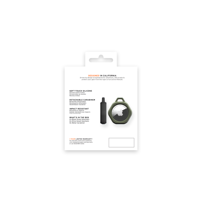 UTGATT1 - UAG - Apple AirTags Scout 4 pack - Black/Olive