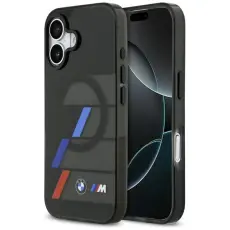 BMW - BMW iPhone 17 Mobilskal MagSafe Metal Tricolor Lines - Svart