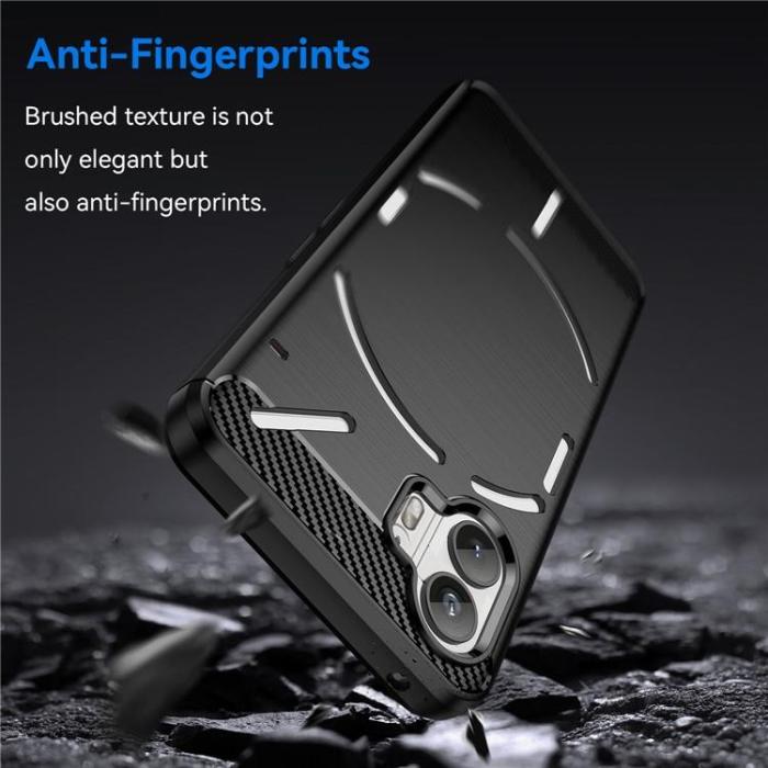 A-One Brand - Nothing Phone 2 Mobilskal Carbon Fiber Brushed - Svart