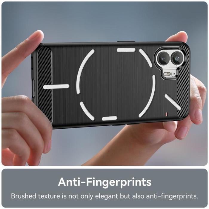 A-One Brand - Nothing Phone 2 Mobilskal Carbon Fiber Brushed - Svart