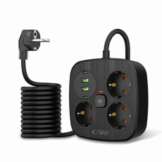 Tech-Protect - Tech-Protect Grenuttag PCS3X4 2 USB & 2 Typ-C & 3 Socket 2m