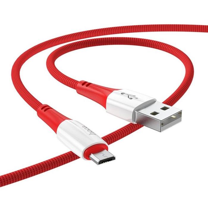 UTGATT1 - Hoco Ferry Micro USB Kabel 1m - Röd