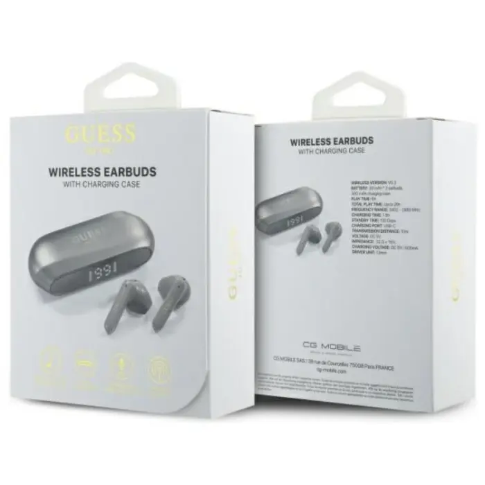 Guess - Guess TWS In-Ear Hörlurar Elongated Printed Logo - Grå
