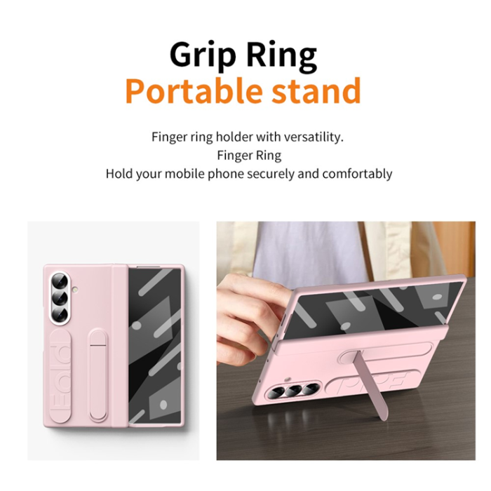 A-One Brand - Galaxy Z Fold 7 Mobilskal Kickstand Armband - Rosa
