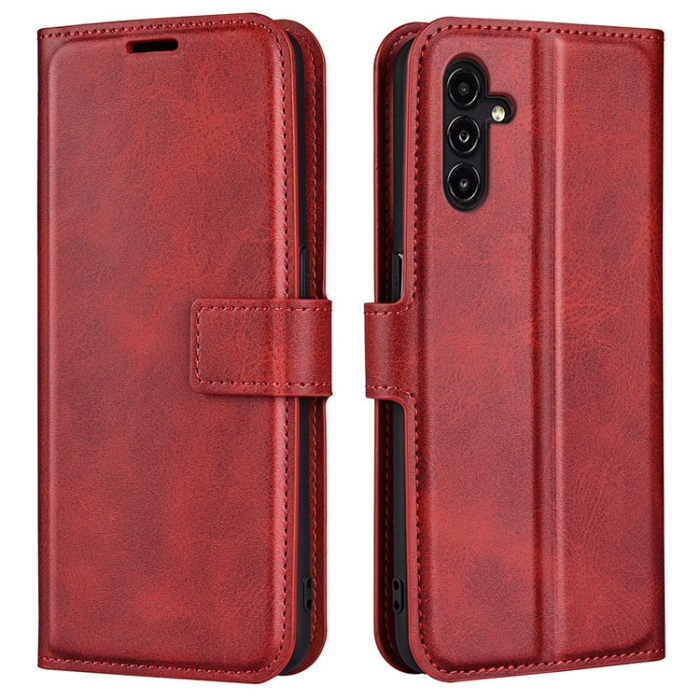 A-One Brand - Galaxy A14 5G/4G Plånboksfodral Calf Flip Folio - Röd
