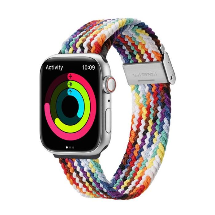UTGATT1 - Dux Ducis Apple Watch 4/5/6/7/8/SE (41/40/38mm) Armband Rainbow Braided