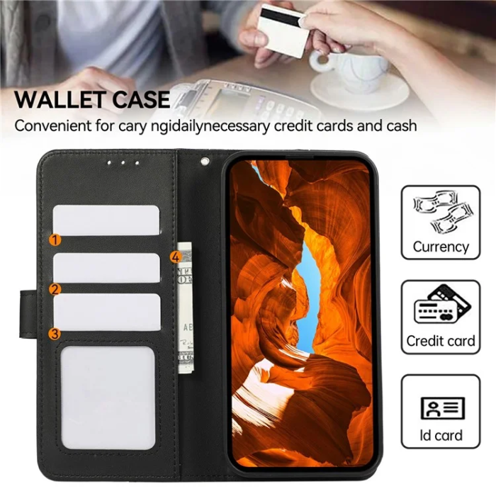 A-One Brand - iPhone 17 Plånboksfodral RFID Blocking - Svart