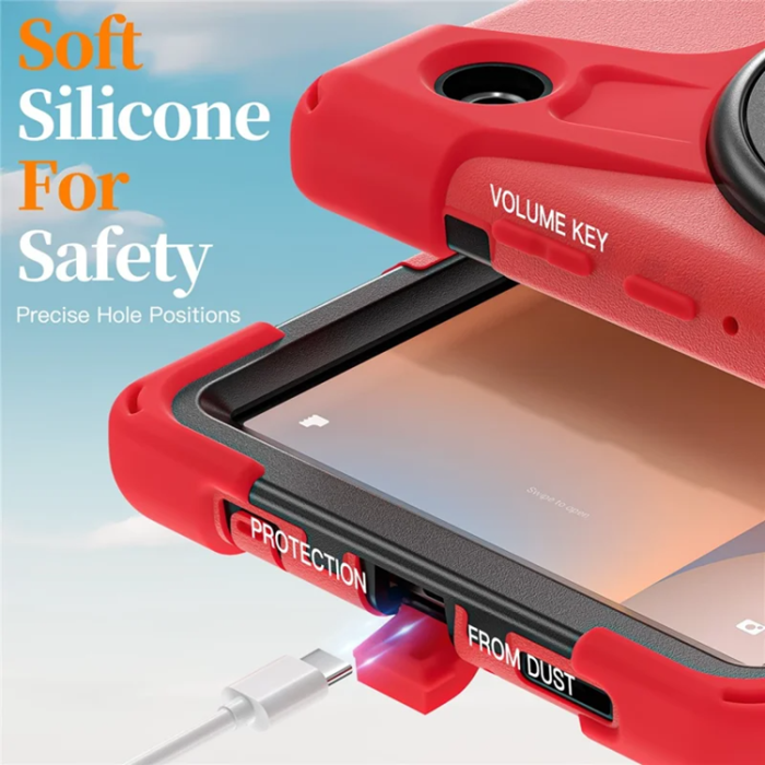 A-One Brand - Galaxy Tab A11 Mobilskal Kickstand Silikon Axelrem