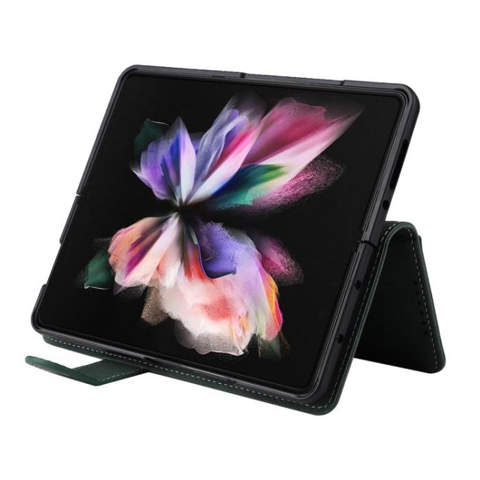 A-One Brand - Galaxy Z Fold 4 Plånboksfodral 2in1 Detachable - Grön