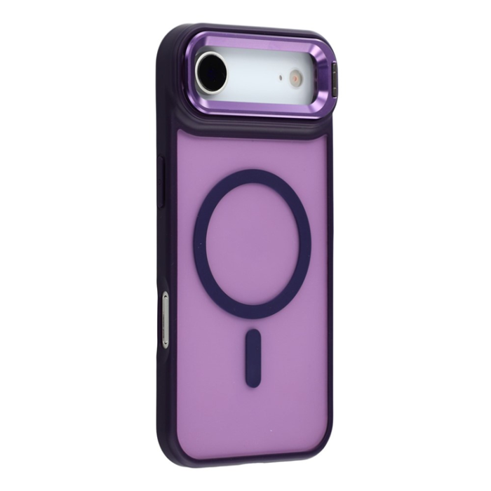 A-One Brand - iPhone Air Mobilskal MagSafe Lins Kickstand - Mörklila