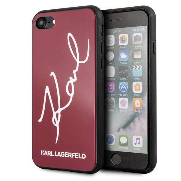 Karl Lagerfeld Skal iPhone 7/8/SE 2020 Signature Glitter - Röd | 2353 | AlltMobil