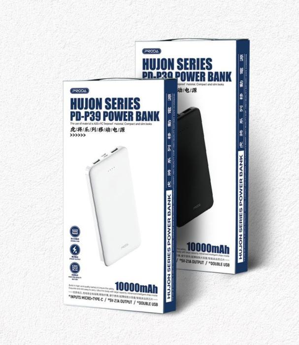 UTGATT5 - Proda Power Bank 10000mAh 2x USB - Svart