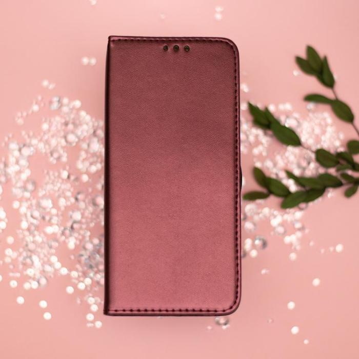 OEM - iPhone 16e Plånboksfodral Smart Magnetisk - Vinröd
