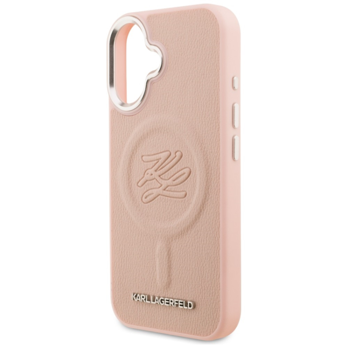 KARL LAGERFELD - Karl Lagerfeld Mobilskal För iPhone 16 Magsafe Initial & Metal Logo