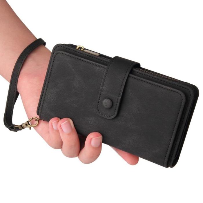 OEM - iPhone 14 Pro Max Plånboksfodral KT Zipper - Svart