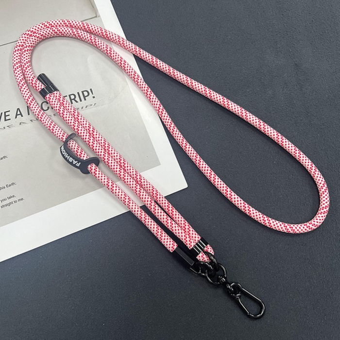 A-One Brand - Crossbody Mobilrem Lanyard Justerbar 7mm X Texture - Lila