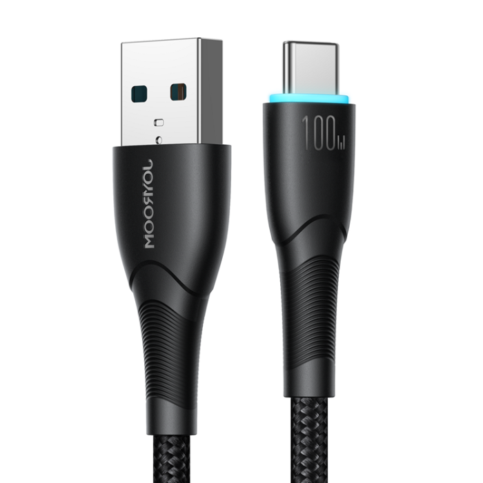 Joyroom - Joyroom Starry USB-C till USB-A kabel 100W 1m - Svart