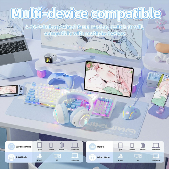 ONIKUMA - ONIKUMA Over-Ear Trådlösa Hörlurar Bluetooth Cat Ear GT838