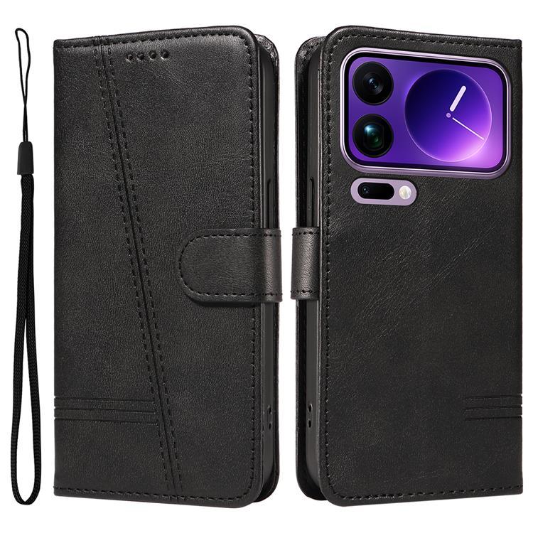 Xiaomi 17 Pro Max Plånboksfodral T Shape Lines - Svart | 2353 | AlltMobil