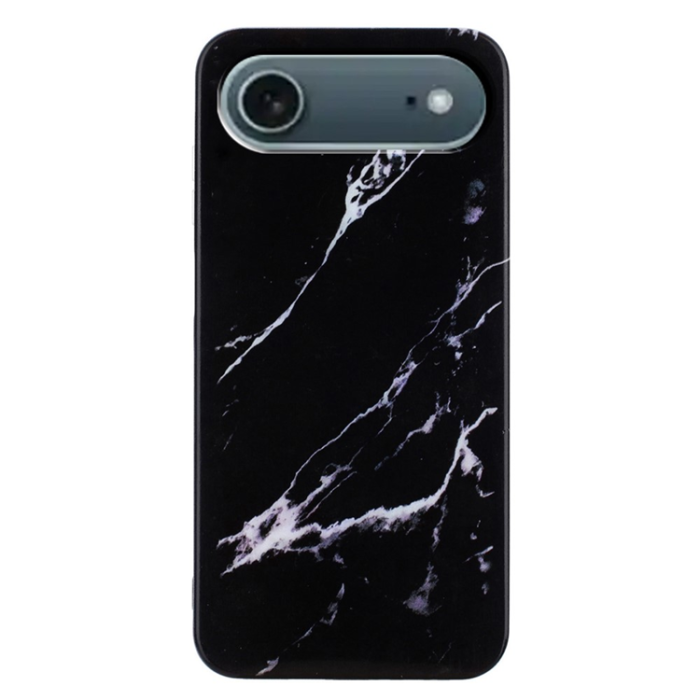 A-One Brand - iPhone Air Mobilskal Marble Pattern Painted TPU - Svart