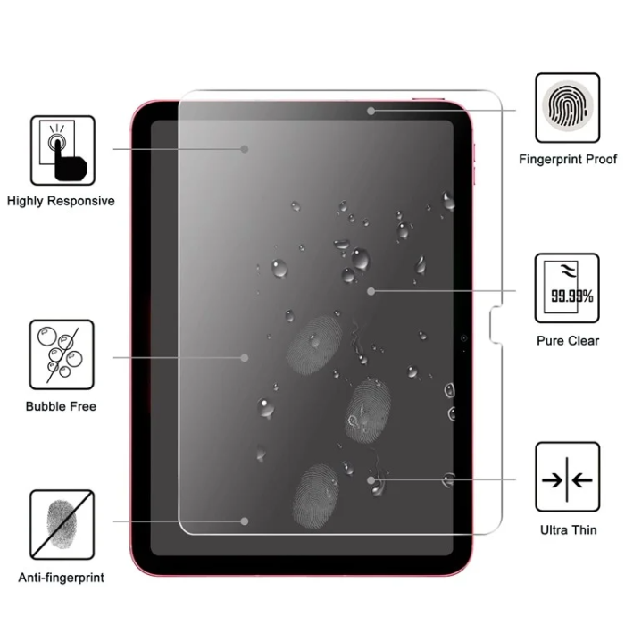 A-One Brand - iPad 10.9 (2022) Härdat Glas Skärmskydd - Clear