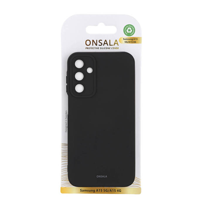 Onsala - Onsala Galaxy A15 4G/5G Mobilskal Silikonkänsla - Svart