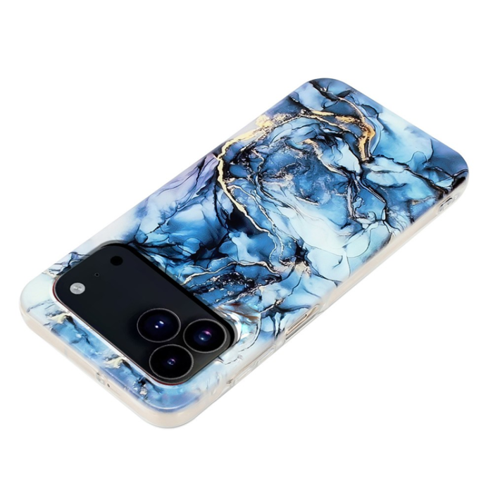 A-One Brand - iPhone 17 Pro Mobilskal Marble Pattern Painted TPU - Grå