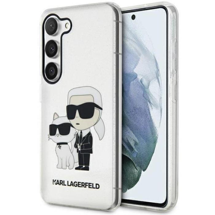 KARL LAGERFELD - Karl Lagerfeld Galaxy S23 Plus Mobilskal Gliter Karl Choupette