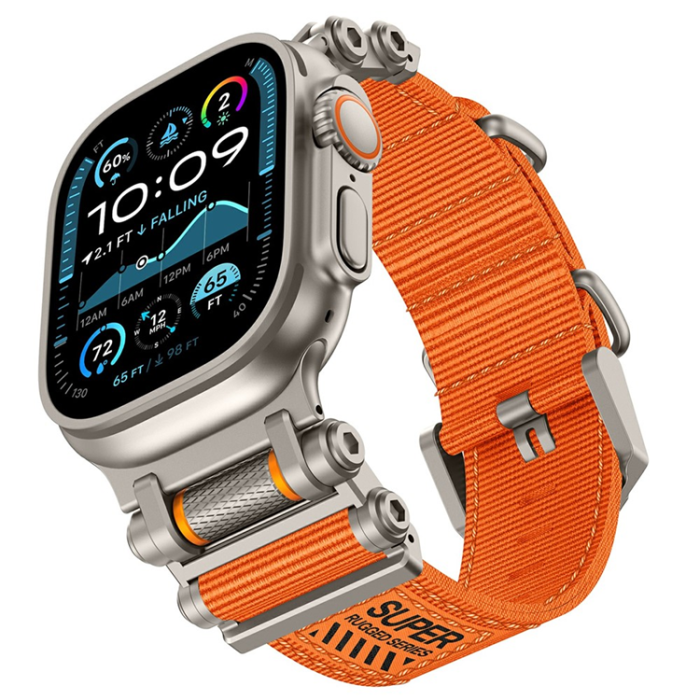 A-One Brand - Apple Watch 42/44/45/46/49mm Armband Nylon - Orange