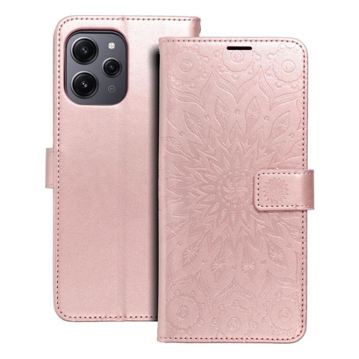 OEM - Xiaomi Redmi 12 4G/5G Plånboksfodral Mezzo Mandala - Roseguld