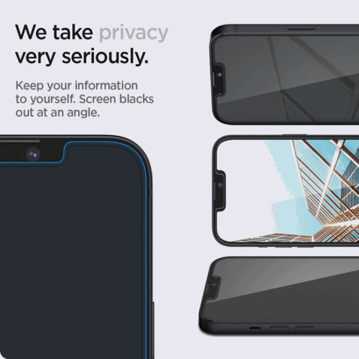 Spigen - Spigen 2-Pack Privacy Härdat Glas Skärmskydd iPhone 13 Pro Max