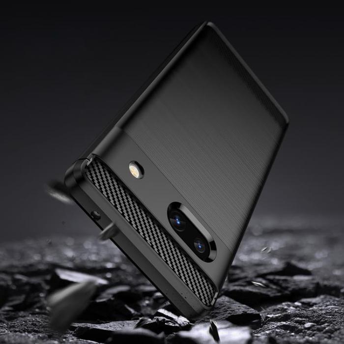 OEM - Google Pixel 7a Mobilskal Carbon Silikon - Svart