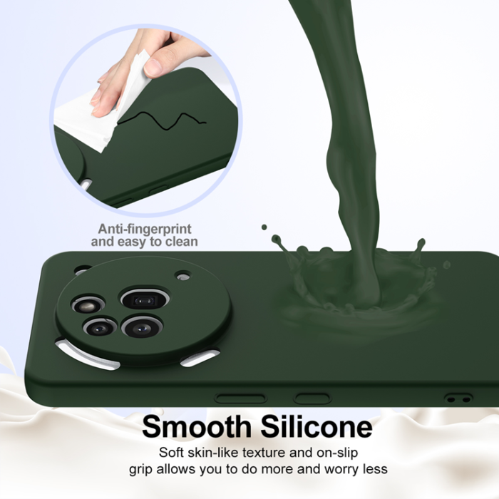 A-One Brand - Mobilskal till Nothing Phone (3a) Pro MagSafe Liquid Silikon - Mörkgrön