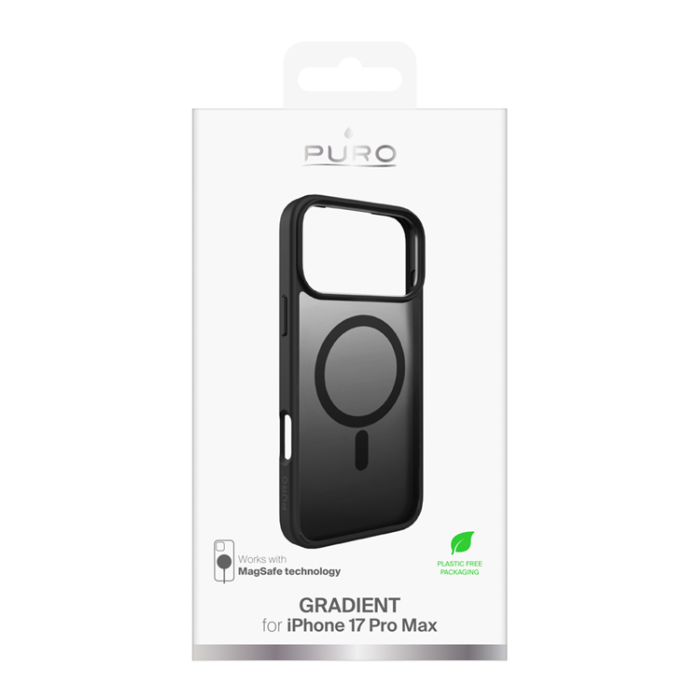 Puro - Puro iPhone 17 Pro Max Mobilskal Magsafe Gradient TPU - Svart