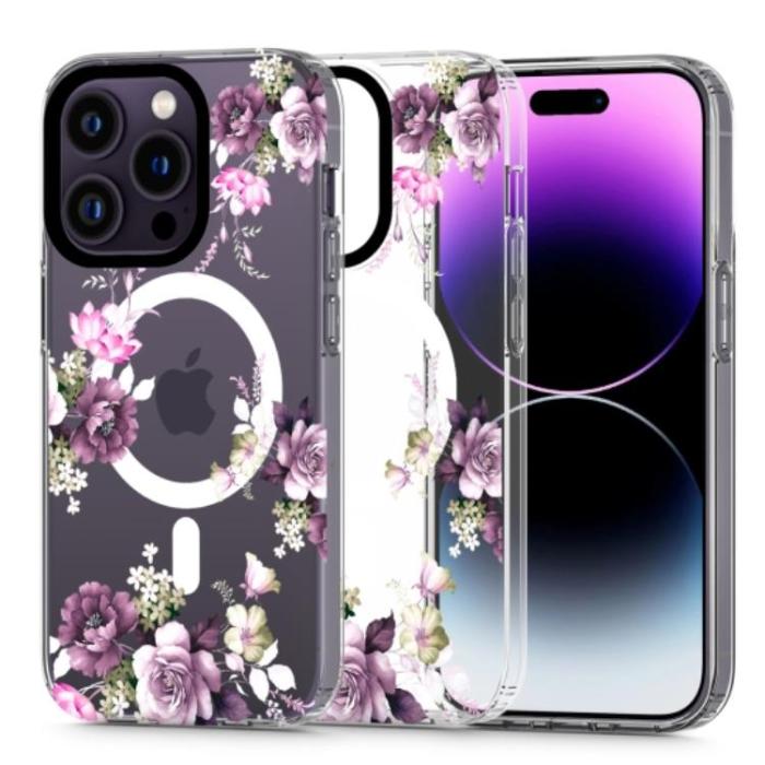 Tech-Protect - Tech-Protect iPhone 13 Pro Mobilskal Magsafe Magmood - Spring Floral