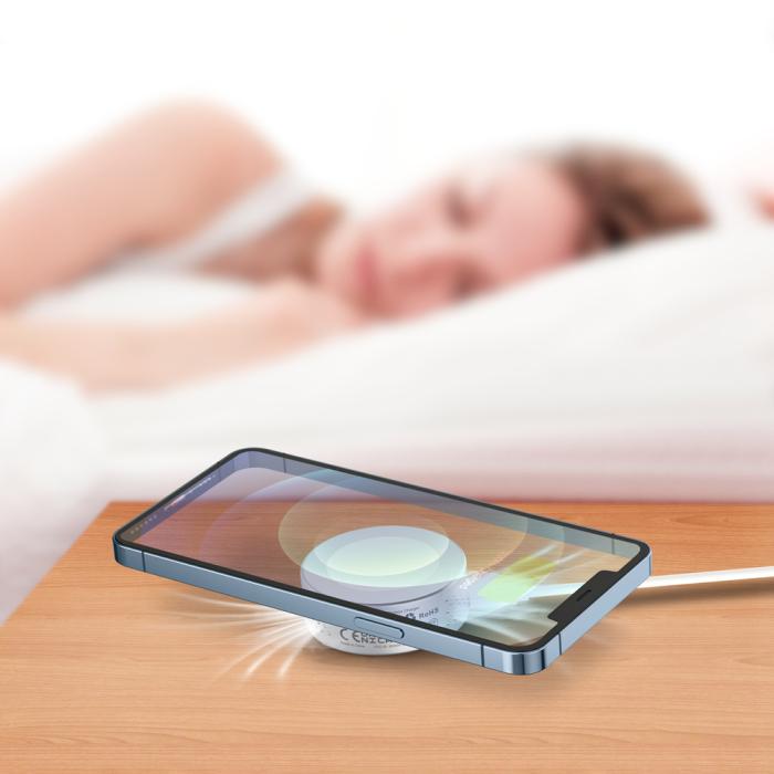 UTGATT1 - Choetech MagSafe Qi Trådlös Laddare 15W , USB-C Kabel - Silver