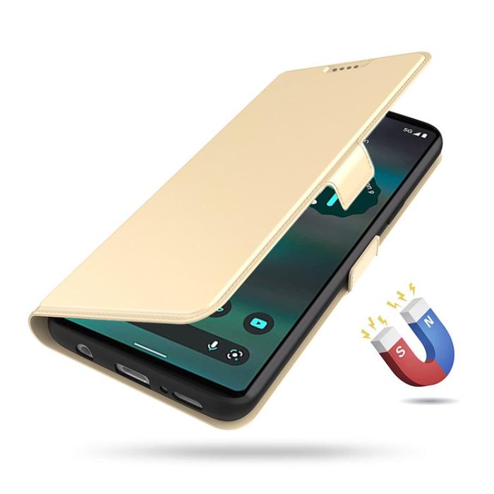A-One Brand - Google Pixel 6a Plånboksfodral Magnetic Folio - Guld
