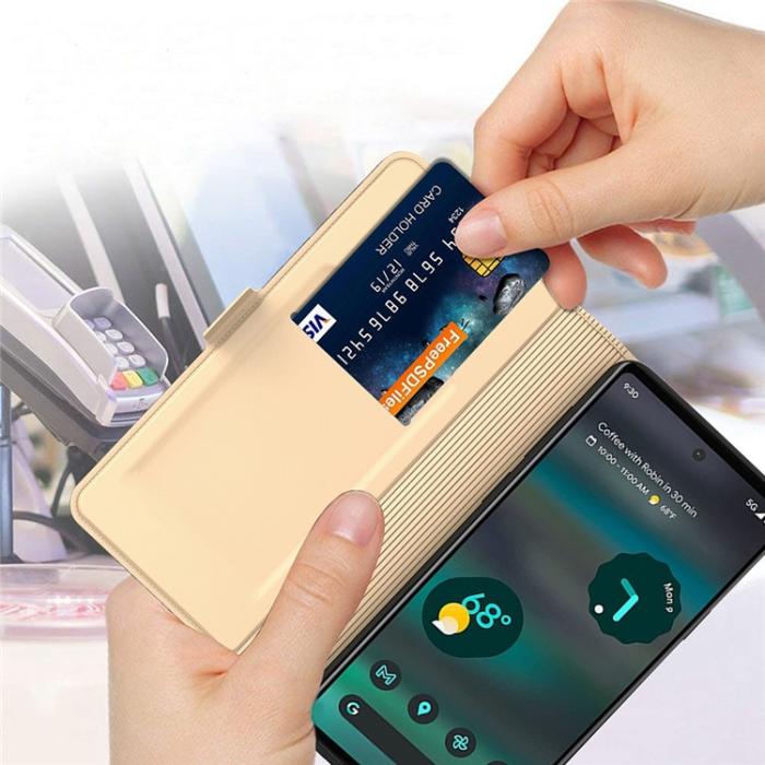A-One Brand - Google Pixel 6a Plånboksfodral Magnetic Folio - Guld