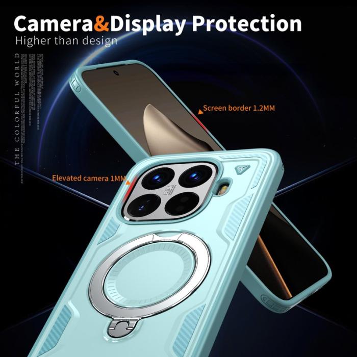 N/A - Mobilskal till Xiaomi 15T Pro Militärt Skydd Plast Kickstand - Blå