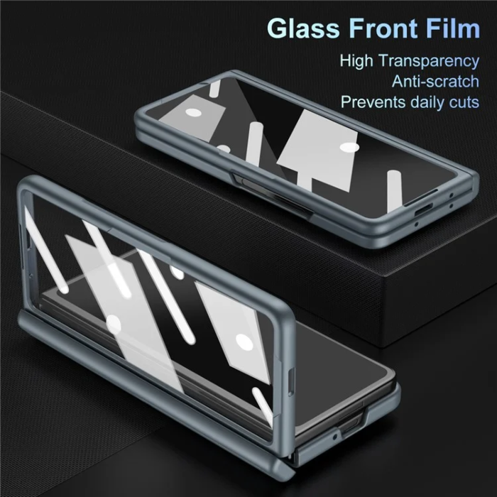 A-One Brand - Galaxy Z Fold 7 Mobilskal Kickstand med Stylus och Härdat Glas