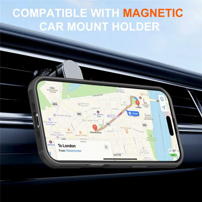 A-One Brand - iPhone Air Mobilskal MagSafe Kickstand TPU + PC - Svart