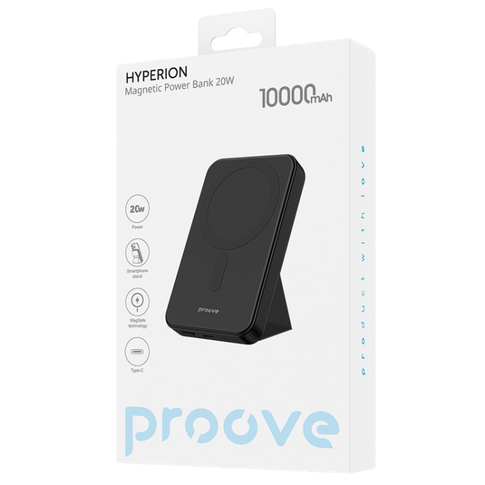 Proove - Proove Powerbank 10000mAh 20W MagSafe Trådlös Laddare - Svart