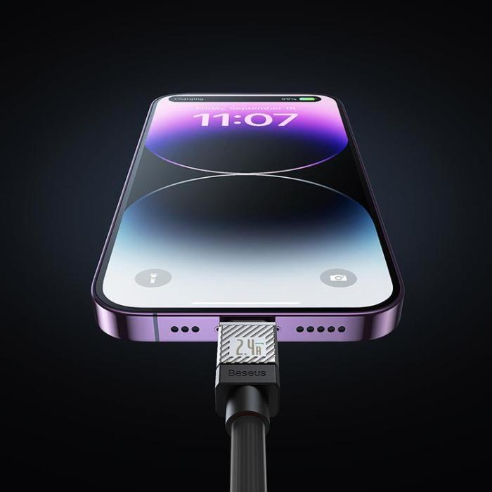 BASEUS - Baseus USB-C till lightning kabel 20W 2m CoolPlay - Svart