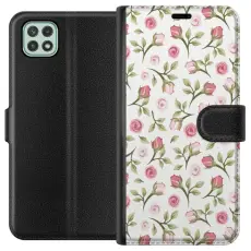 Gustaf - Pl&aring;nboksfodral till Samsung Galaxy A22 5G med Blommigt