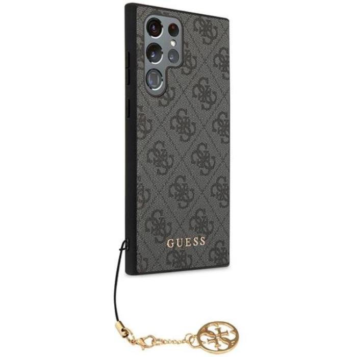UTGATT1 - Guess Galaxy S23 Ultra Skal 4G Charms Collection - Grå